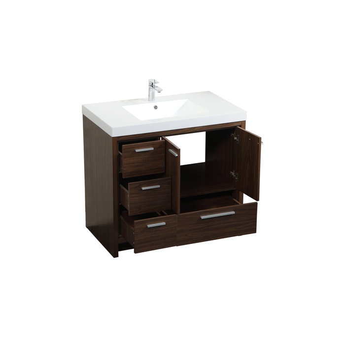 Zipcode Design™ Albers 36'' Single Bathroom Vanity with Resin Top